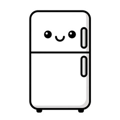 Cute Fridge Illustration. (1)