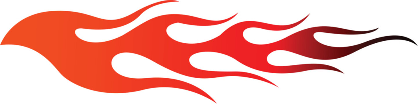 Tribal fire flame racing car side vinyl sticker vector design.