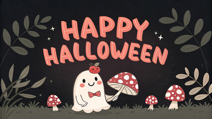 Whimsical Halloween Joy greeting card 