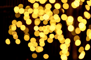 blurred lights of christmas tree