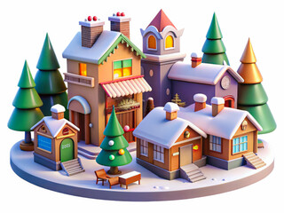 a small town with a lot of houses