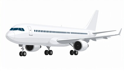 airplane on a white background