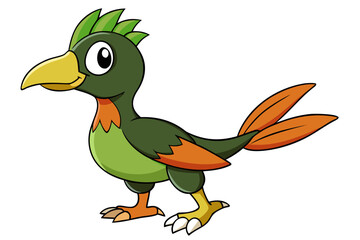 Sylphora bird victor art white background