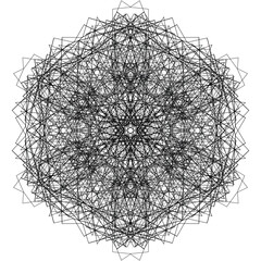 winter background, abstract snowflake creative op art pattern, modern linear vector design element