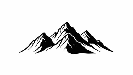 Majestic mountain peaks rise against a clear sky, symbolizing adventure and natural beauty.