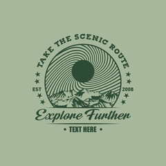 Vintage Mountain T-Shirt Design