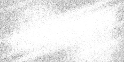 Wavy stipple grain texture with soft gradients. Black noise dust clouds on white. Retro pointillism speckle effect, vector illustration