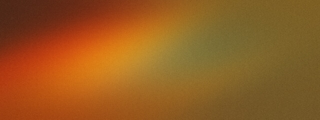 Warm orange and green abstract gradient background with noise effect for banners and web design