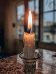 the candle is burning static shot as the camera is on a tripod nothing moves except the flame