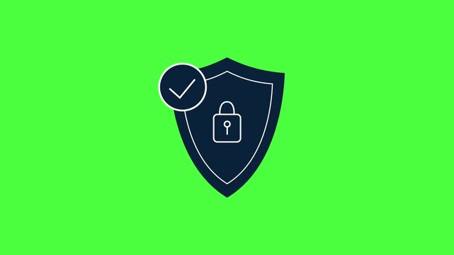 Animated vector illustration of a shield
