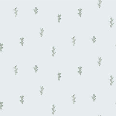 Fir tree branch seamless pattern