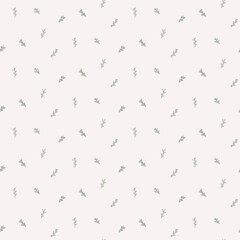 Fir tree branch seamless pattern