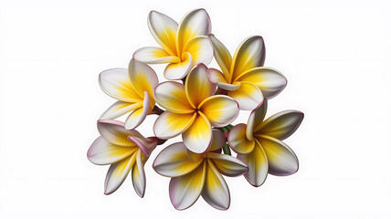 frangipani flower image isolated on white background