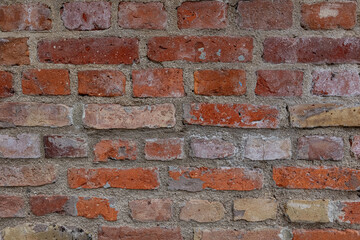 red brick background closeup