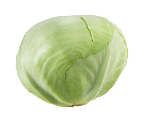 Cabbage isolated on white background with clipping path