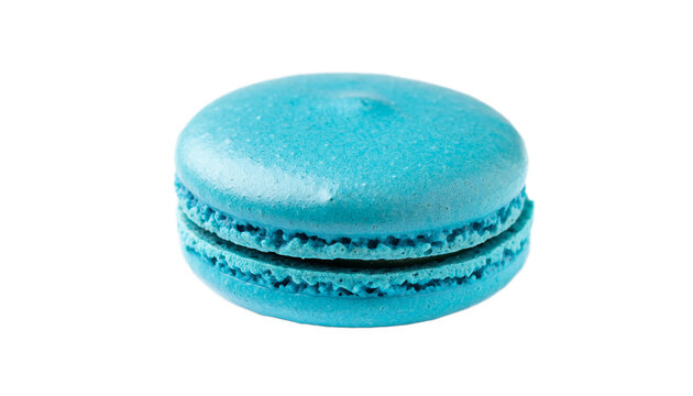 a single blue macaroon png