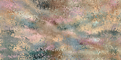 splashy paint effect in muted colors rose teal beige