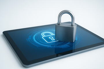 Tablet Security Padlock Protection Theme