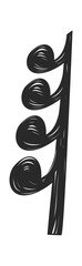 Black element of musical notation