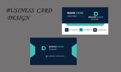 Creative and modern clean business card design template.