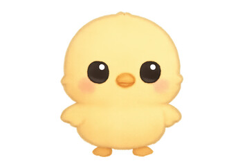 Cute Little Yellow Chick Illustration on a transparent background design.