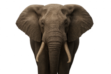 Majestic Elephant Headshot with a transparent background isolated image