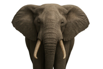 Obraz premium Magnificent Elephant Portrait With transparent background Close Up View
