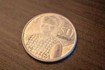 The Image Displays Pesewas Coin