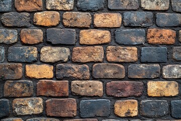 Obraz premium This rustic brick wall displays a vintage grunge texture with aged red and brown tones