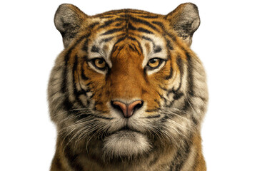Obraz premium Detailed Tiger Face with Transparent Background for Design Projects
