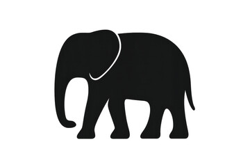 Fototapeta premium Elephant silhouette on transparent background image for design uses.