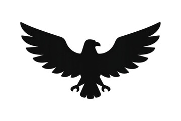 Fototapeta premium Silhouette of an Eagle Soaring Against a transparent background design