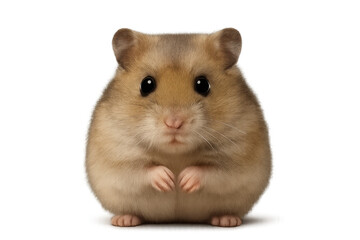 Adorable hamster with transparent background, cute, furry, rodent art.