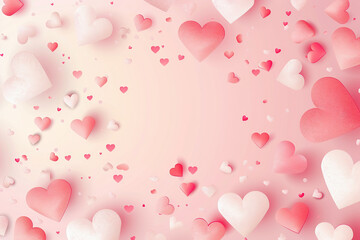 ピンクのハート背景