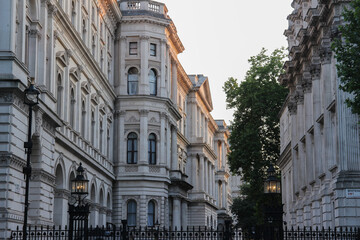 Fototapeta premium Beautiful historic buildings in a quiet London street during late afternoon light