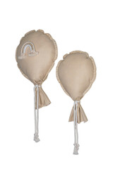 Neutral Beige Balloon Set with Rainbow Detail