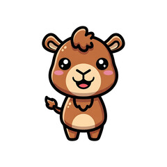Obraz premium Cute Cartoon Camel.