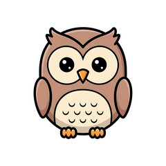 Obraz premium Cute Owl Cartoon. (2)
