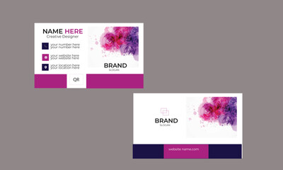 Creative and modern clean business card design template.
