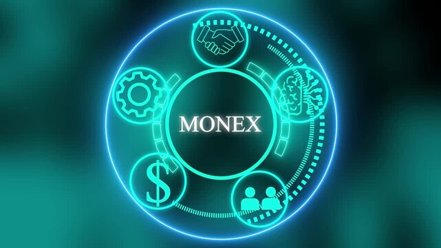 Monex.Cyber security lock that is being decoded using , data protection business technology.Business, Technology, Internet and network concept.