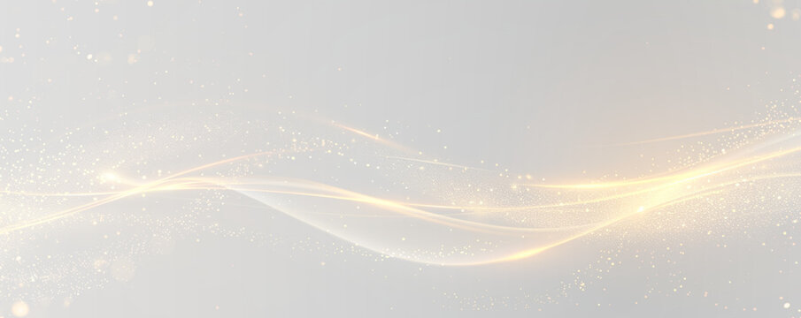 Soft yellow light wave draws bright line in transparent png flow and starts to twist upward. Particles gold twirl around its edges while smooth swirl expands slowly. Magical golden dust bokeh.