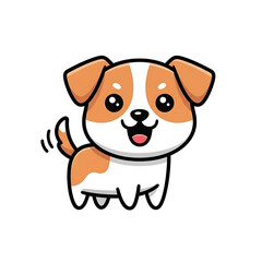 Obraz premium Happy Puppy Cartoon.