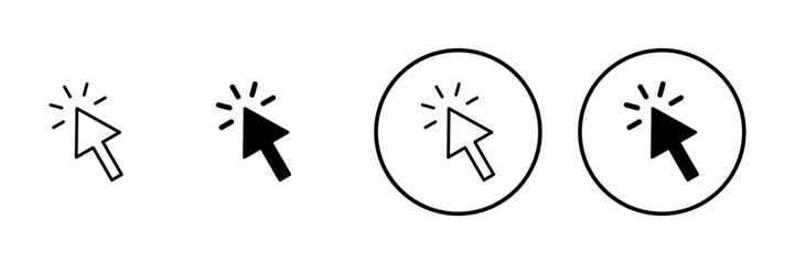 Click icon vector. pointer arrow sign and symbol. cursor icon