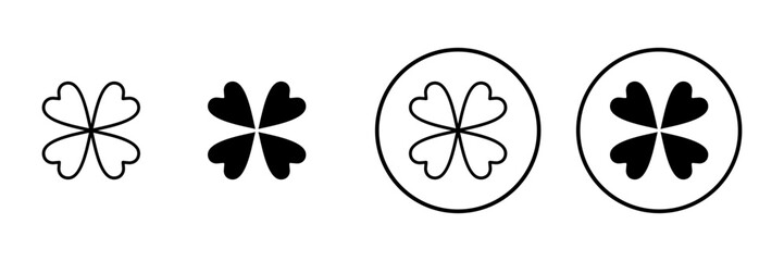 Clover icon vector. clover sign and symbol. four leaf clover icon.