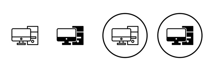 Computer icon vector. computer monitor sign and symbol