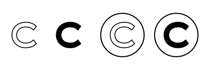 Copyright icon vector. copyright sign and symbol