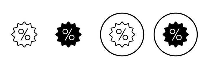 Discount icon vector. Discount tag sign and symbol