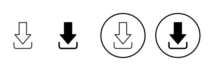Download icon vector. Download sign and symbol