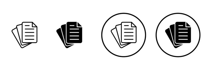 Document icon vector. Paper sign and symbol. File Icon