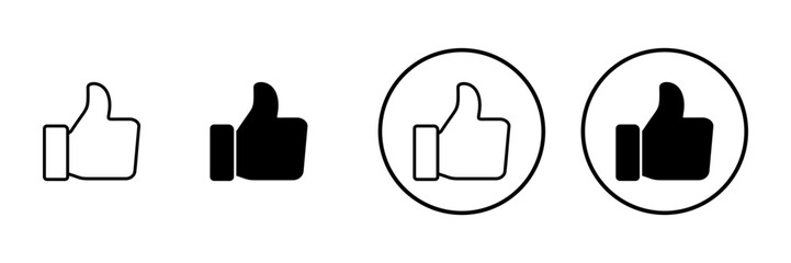 Like icon vector. Thumbs up sign and symbol. Hand like